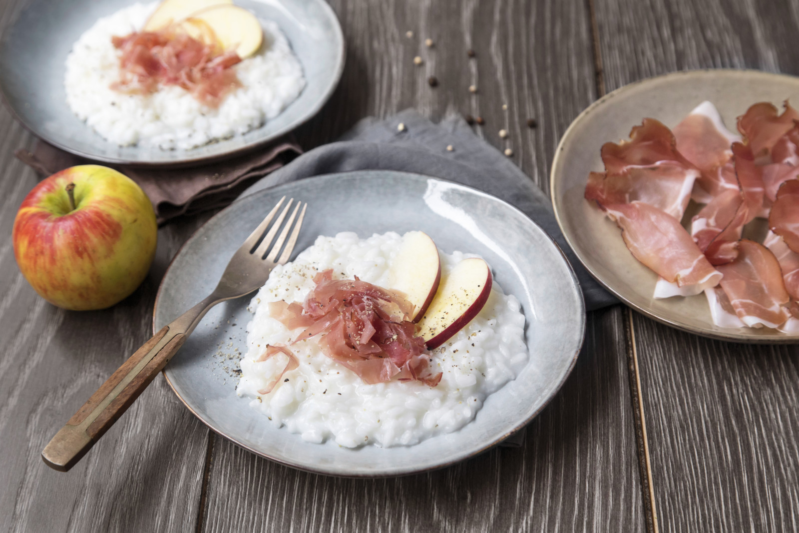 Risotto with SPECK ALTO ADIGE PGI and South-Tyrolean Apples